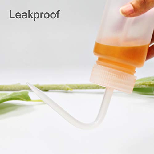ULAB Scientific Economy Safety Wash Bottle Set, Wide-Mouth 250ml&500ml 2pcs for Each Size, LDPE Bottle with PP Draw Tube, UWB1004