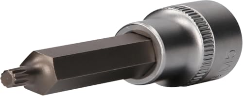 BRILLIANT TOOLS BT022940 Douille denture multiple 1/2", longueur 100 mm, M5 [Powered by KS TOOLS]