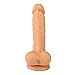Naughty Realistic Silicone Dildo with Suction Cup, Adult Sex Toy, Large, Flesh, 8