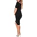 Women's Short Sleeve Bodycon Maternity Dress by Mother Bee - Made in USA