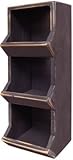 Bin Shelf Vertical Primitive Country Rustic Black