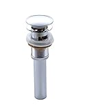 ROVATE Bathroom Faucet Vessel Vanity Sink Pop Up Drain Stopper with Overflow, Chrome