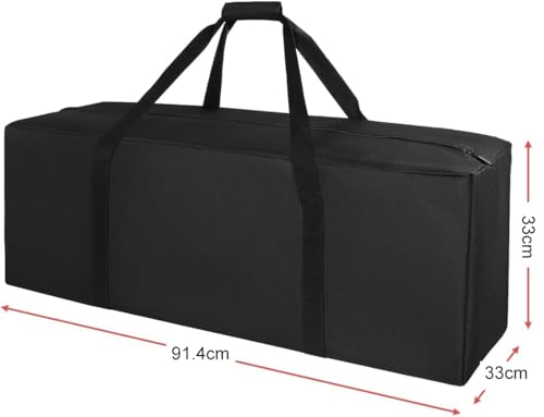 INFANZIA 100L Large Capacity Duffel Bag for Men and Women, Extra Large Travel Bag Water Resistant Foldable with Upgraded Zipper, Strong and Durable, Black