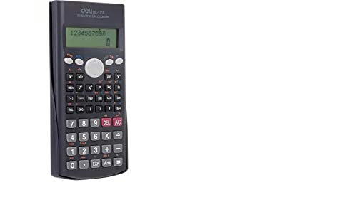 deli W1710 240F Scientific Calculator 10+2 Digits (Dark Grey)