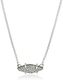 Kendra Scott Bridgete Rhodium Platinum Drusy Pendant Necklace, 16
