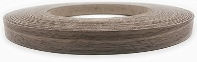 Edge Supply Brand Walnut 7/8" x 250' Roll Preglued, Wood Veneer Edge banding, Iron on with Hot Melt Adhesive, Flexible Wood Tape Sanded to Perfection. Easy Application Wood Edging, Made in USA.