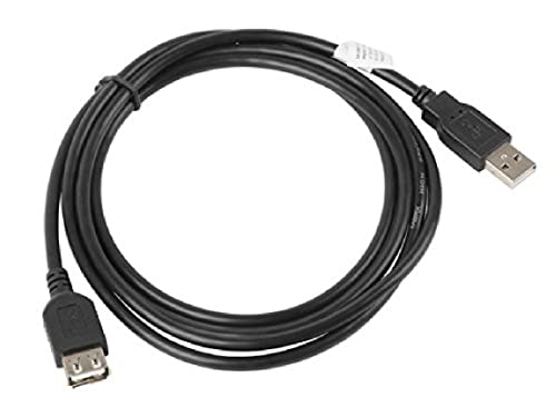 lanberg ca, USBe, 10cc, 0018/BK USB 2.0 A Male to USB A Female Extender, 1.8 m Black