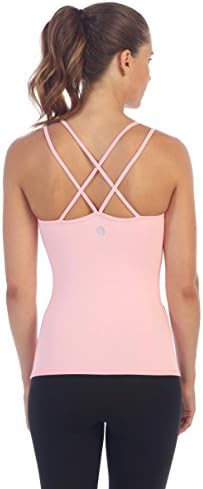 American Fitness Couture Womens Essential Workout Strappy Cami, Shell Lg