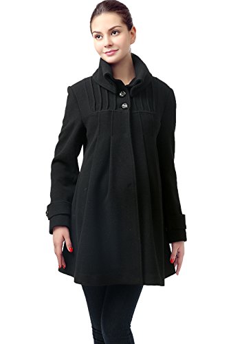 Outerwear Women Jessie Wool Pleated Swing Coat Pregnancy Winter