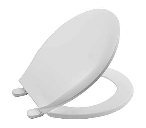 LDR Industries 050 1020WT-A Antimicrobial Plastic Toilet Seat for Round Toilets, White