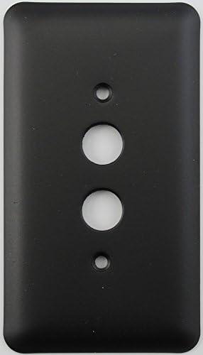Classic AccentsRounded Black 1 Gang Push Button Switch Plate