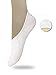Eedor Women's 6 Pack Thin No Show Socks Non Slip Flat Boat Line MLarge White