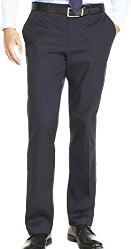 Figlio Lontano Men's Slim Fit Suit Pants Formal Solid 36 Black