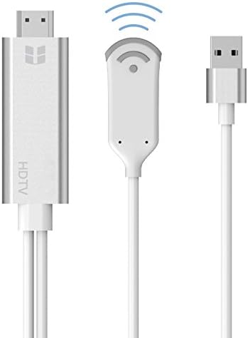 Lightning to HDMI Adapter Cable (6.6ft/2m), CoolMi Full HD 1080P Lightning Digital AV Converter for iPhone iPad MacBook Samsung Huawei to Mirror on HDTV Projector -- No Plug Phone