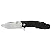 Zero Tolerance 0562 Pocket Knife; 3.5” S35VN Stainless Steel Blade, Stonewash Finish, Textured G-10 Front, Titanium Back Handle Scales, KTV Ball-Bearing Open, Reversible Pocketclip, Frame Lock; 5.5 OZ