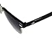 M-Egal Classic Half Frame Semi-Rimless Uv400 Oversized Sunglasses Black+Gold Eyes Wear
