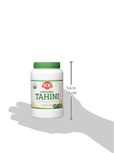 LiOR Certified Organic Tahini | 100% Pure Ground Sesame | Best for Hummus, Dressings, Sauce | Single-Sourced Origin | Vegan | Paleo | Kosher | 16oz Jar