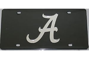 CRAFTIQUE Alabama Crimson Tide Roll Tide Laser Cut License Plate Auto Tag, Made and Shipped in The USA