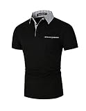 LIUPMWE Men's Short Sleeve Polo Shirts with Pocket