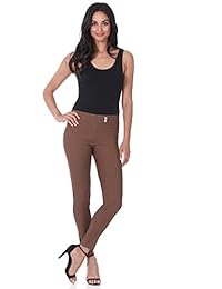 Rekucci, pantalones para dama de calce fácil y pierna ajustada con botones