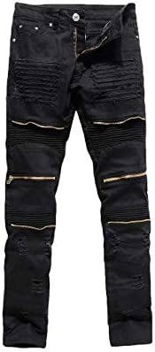 mens moto jeans with zippers