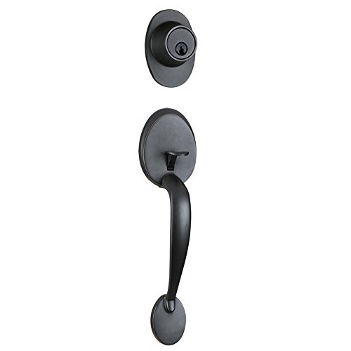 Bronze Dummy Handleset with Modern Knob Oil Rubbed Bronze Finish MDHST199810B-D-AMZ - Thumbnail 2