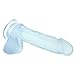 Doc Johnson Crystal Jellies - 7 Inch Realistic Cock With Balls - Strong Suction Cup Base - 7.2 in. Long and 1.7 in. Wide - Dildo, Clear