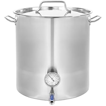 CONCORD Stainless Steel Home Brew Kettle Stock Pot (Weldless Fittings) TRIPLY BOTTOM VERSION (80 QT/ 20 Gal)