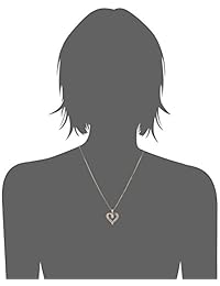 Sterling Silver Diamond Double Heart Pendant Necklace (1 10 cttw)
