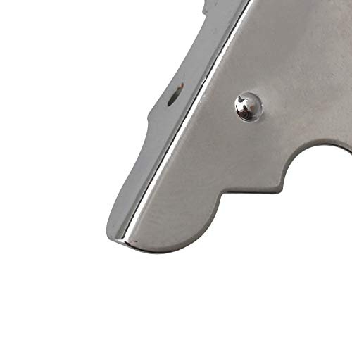 Homeswitch 32x32x12mm Silver Metal Cabinet Corners for Cigar Box Guitar Decorative Pack of 4