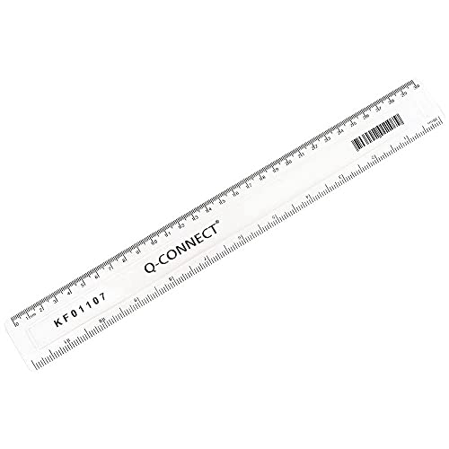 Q-Connect 300mm/30cm Clear Ruler