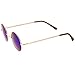 zeroUV - Retro Round Sunglasses for Men Women with Color Mirrored Lens Glasses (Gold/Blue-Green)