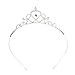 Wedding Headband Crown Aftermarket Wedding Party Children Flower Girl Heart-Shape Crown Headband Tiara w / Clear Rhinestone By OOOUSE