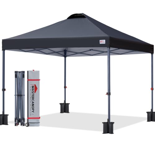 MasterCanopy Pop-up-Pavillon 3x3 mit Entlüftung, Schwarz