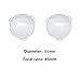 Biconvex Lens Set, Pop-Tech Optical Glass Lens Bi-Convex 34mm Diameter 45mm Focal Length Lenses for Google Cardboard VR