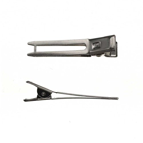 HBC 1.9 Inch Hair Clip Double Prong Alligator Clips - 24 Pack