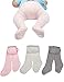 WEWINK PLUS Baby Toddler Girls Tights 3 Pack Knit Cotton Dance Leggings Pants for Infant Girl Stockings (style B twist, 0-6 month)
