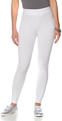 Wendy Williams Essential Knit Legging Stretch Elastic Waist White L New 537-360