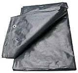 SolaDirect 4 x 6 m Grey Tarpaulin 200 GSM Waterproof Heavy Duty Groundsheet view 5
