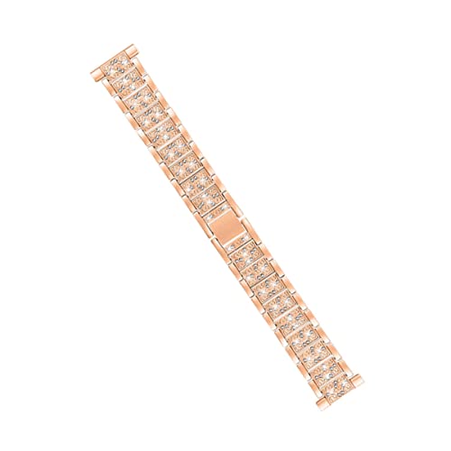 SEWACC 1Pc Rhinestone Metal Watchstrap for Watch Durable Rose Gold Wristband Replacement Band Stylish Design for Luxurious Look