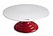 Cake Boss Decorating Tools Decorating Turntable and Cake Stand, Aluminum with Red Base