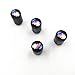 Valve Stem Caps, Runfish Tire Valve Stem Caps For B-M-W, M logo Black
