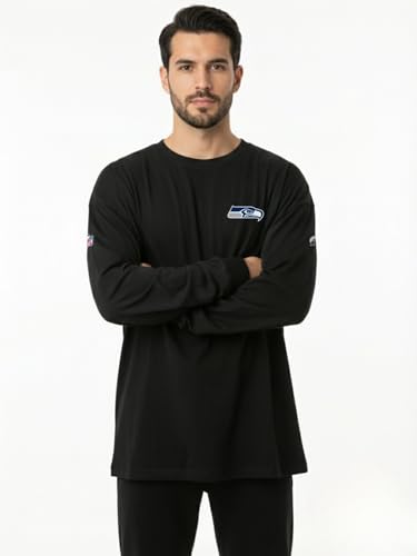OOSC Mens Seattle Seahawks Long Sleeve T-Shirt, Multicolour, L EU