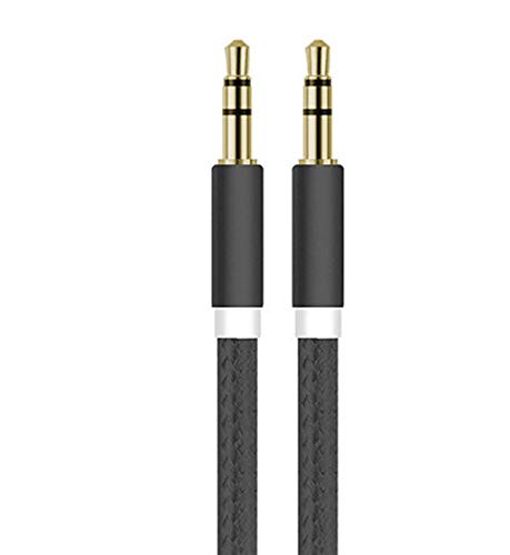 Cable Jack/Metal for Asus Zenfone 6 Smartphone Car Music Audio Double Jack Male 3.5 mm Universal Black