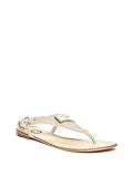 G by GUESS Karmin Logo Faux-Leather T-Strap Sandals