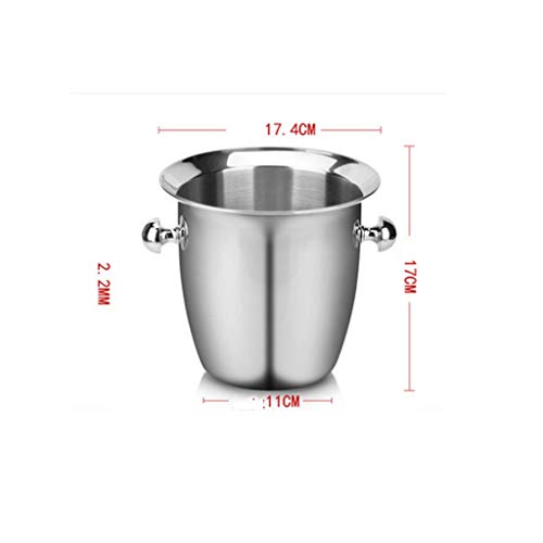 WZHZJ Edelstahl-EIS-Eimer mit Deckel Champagne Eimer Rotwein Wein Bier Isolierung Catering Bar Room Wineware verdickte… – Bild 4
