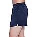 Intimo Men's Classic Silk Boxers, Dark Navy, Large