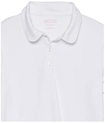 Nautica Girls' School Uniform Short Sleeve Polo