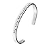 Kendasun Jewelry She believed she could so she did Inspirational Bracelet Cuff Bangle (Silver tone standard size)