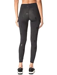 Terez Leggings Negro Cráneo Foil de altura de banda para dama
